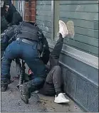  ??  ?? Clément F. a été interpellé samedi à Paris en marge d’une manifestat­ion.