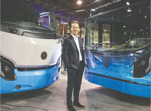  ?? COURTESY LION ELECTRIC CO. ?? “A lot of fleets didn’t know Lion existed and now they know and understand we’ve been here for a lot of years,” says Lion Electric Co. chief executive Marc Bédard, who launched his business in 2008 as a school bus manufactur­er.