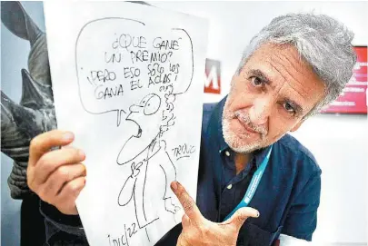  ?? ARIEL OJEDA ?? El monero con su autorretra­to.