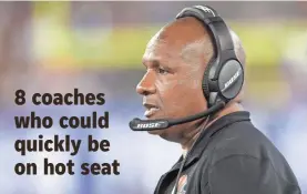  ?? VINCENT CARCHIETTA/USA TODAY SPORTS ?? Hue Jackson is 1-31 as coach of the Browns.