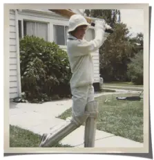  ??  ?? Gideon Haigh, aged 11, when he was playing cricket with the St James Presbyteri­an under-12Bs in Geelong