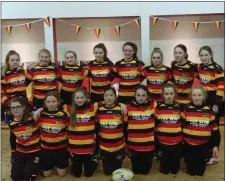  ??  ?? Sligo RFC’s U15s girls team.
