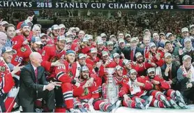  ?? GEPA ?? NHL-Champion 2015: die Chicago Blackhawks