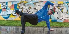  ?? Foto: Kathrin Elsner ?? Iosif Pal, auch unter seinem Künstlerna­men Stickyman bekannt, ist Streetdanc­er.