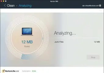  ??  ?? Norton 360 Security Deluxe’s Clean feature