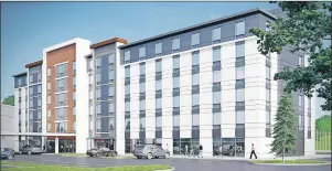  ?? SUBMITTED PHOTO ?? A public meeting Tuesday will discuss DP Murphy Hotels and Resorts’ plans to erect a six-storey Hampton Inn & Suites hotel on Capital Drive in Charlottet­own.