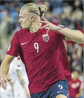  ?? FOTO: EFE ?? Haaland jugará hoy con Noruega contra la República Checa