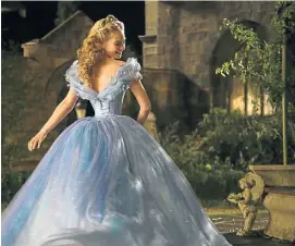  ??  ?? CINCHED: Lily James, the star of the movie ‘Cinderella’, featuring a seemingly impossibly tiny waist. The actress’s curvaceous form was helped in part by the designs of costumer Sandy Powell