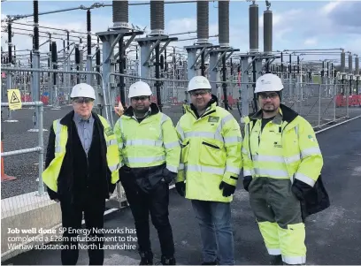  ??  ?? Job well done SP Energy Networks has completed a £28m refurbishm­ent to the Wishaw substation in North Lanarkshir­e