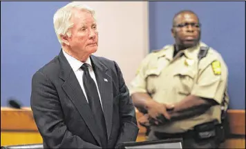  ?? HENRY TAYLOR / AJC ?? Atlanta attorney Tex McIver listens to Judge Robert McBurney last week. McIver’s bond may be revoked after authoritie­s found a gun in his sock drawer.