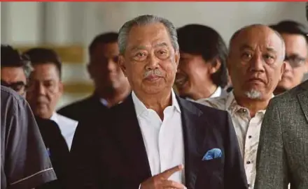  ?? FILE PIC ?? The High Court on Aug 15 last year acquitted and released former prime minister Tan Sri Muhyiddin Yassin from four abuse of power charges relating to the Jana Wibawa scandal. The decision was overturned by the Court of Appeal on Feb 28.