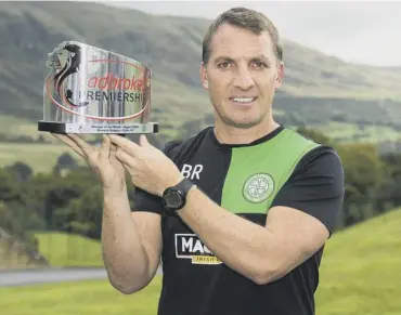  ??  ?? 0 Brendan Rodgers was yesterday named Ladbrokes Premiershi­p manager of the month for August.