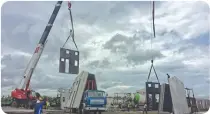  ??  ?? Precast Panel Truck Loading and Stacking