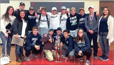  ??  ?? The Gordon Lee Trojans finished second overall at the Area 3-A tournament at Mt. Zion-Carroll this past Saturday. Hunter Burnette, Jarrett Lassetter and Braden Jarvis each claimed individual titles. The Trojans will take eight wrestlers to the Class A...