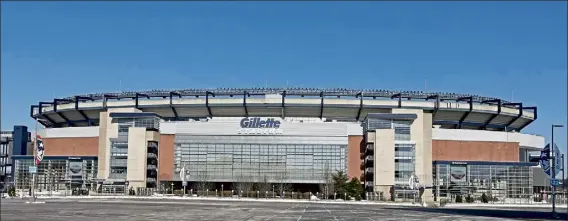  ?? STUART CAHILL / BOSTON HERALD FILE ?? Gillette stadium will serve as a mass vaccinatio­n center starting Thursday.