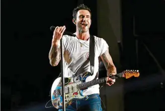  ?? WILTON JUNIOR/ESTADÃO ?? Adam Levine. Maroon 5 faz repeteco do show de sábado, mas fãs curtem mesmo assim