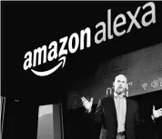  ?? PHOTO: REUTERS ?? Mike George, V-P Alexa, Echo and Appstore for Amazon, at press conference at CES in Las Vegas last year