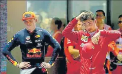  ??  ?? Max Verstappen (left) and Charles Leclerc are tipped to be future champions.