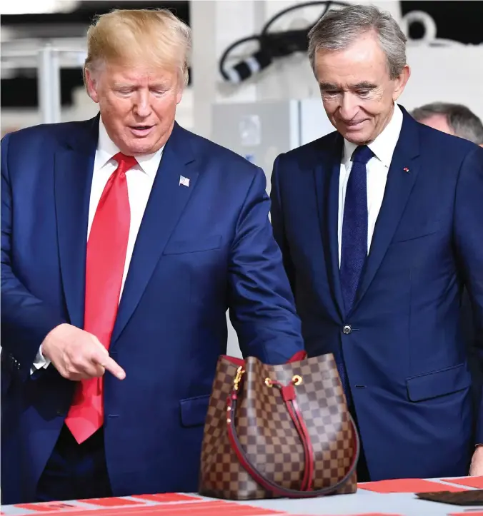 President Trump, Bernard Arnault Team Up to Open Louis Vuitton