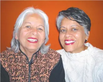  ??  ?? Author Alka Joshi with her mother while writing The Henna Artist.