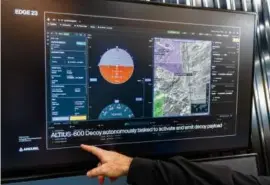  ?? ALEX BRANDON/ASSOCIATED PRESS/FILE ?? Lattice Mission Autonomy software by Anduril was demonstrat­ed at a conference in September.