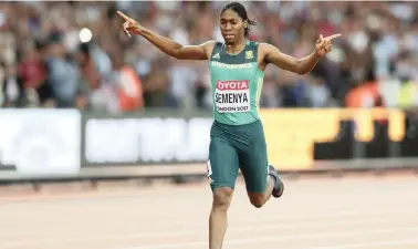  ?? EPA ?? OUR CHAMP: Caster Semenya has been nominated for World Sportswoma­n of the Year at the Laureus awards.