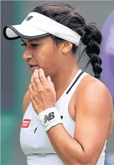  ?? ?? Heather Watson is one win away from the quarter-finals.