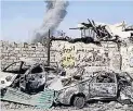  ??  ?? Destructio­n in Mosul