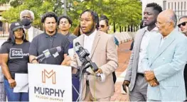  ?? AMY DAVIS ?? Brian Anderson, 19, of Harrisburg, Pennsylvan­ia, speaks about the trauma of his arrest on June 12 by Ocean City police over vaping on the boardwalk.