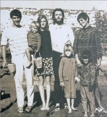  ??  ?? Hunter, left, his wife Margaret, right, with Paul and Linda McCartney and family in Portugal in 1968