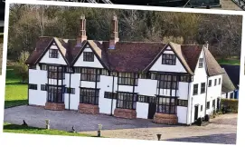  ??  ?? On the move: Ballingdon Hall hit headlines when it was painstakin­gly relocated in the 1970s. Inset, the 16-century manor is now on sale