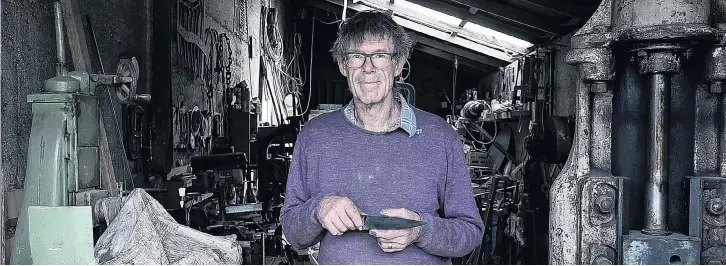  ?? PHOTOS: CRAIG BAXTER ?? At home . . . Peter Lorimer’s Omakau smithy is where he creates his steel and iron works.