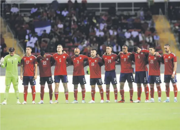  ?? RAFAEL PACHECO ?? Costa Rica enfrentó a El Salvador a inicios de febrero como parte de su preparació­n para la repesca contra Honduras.