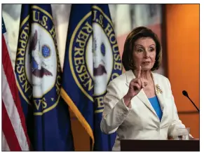  ?? (AP/Alex Brandon) ?? “It is imperative that we establish the truth of that day and ensure that an attack of that kind cannot happen and that we root out the causes of it all,” House Speaker Nancy Pelosi said Thursday in Washington.