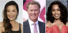  ?? Associated Press ?? Michelle Yeoh, Will Ferrell and Angela Bassett will be among the presenters at the Golden Globe Awards on Sunday.