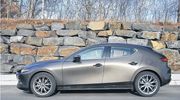  ?? ?? The side profile of Walter Capitani’s 2021 Mazda3 Sport GT.