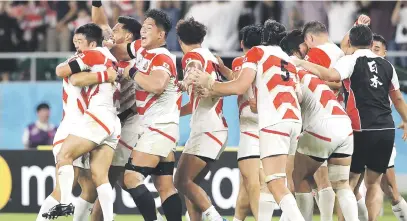  ?? Picture: Getty Images ?? DAY TO REMEMBER. Japan shocked the world again when they beat Ireland.