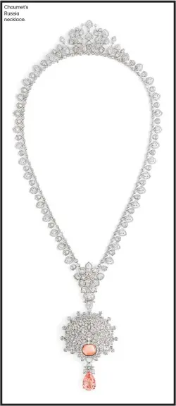  ??  ?? Chaumet’s Russia necklace.
