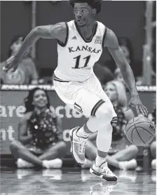  ?? ASSOCIATED PRESS FILE PHOTO ?? No. 3 Kansas has guard Josh Jackson, the nation’s No. 1 prospect in his class according to the 247Sports Composite.