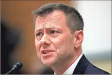  ?? Ap-manuel balce Ceneta, File ?? Then-FBI Deputy Assistant Director Peter Strzok, testifies on Capitol Hill in Washington. Strzok, a former FBI agent who was fired because of derogatory text messages about Donald Trump, writes in a new book that he believes the president has been compromise­d by Russia.