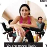 ??  ?? You’re more likely to hit the gym if you are not hungover