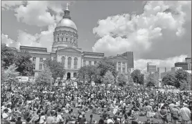  ?? Beau Evans, Capitol Beat ?? Thousands gathered outside the State Capitol to protest police brutality and racial injustice as lawmakers met for the 2020 legislativ­e session on June 19, 2020.