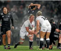  ?? GETTY IMAGES ?? England’s Izzy Noel-Smith and Vicky Fleetwood celebrate the win.