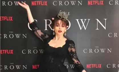  ??  ?? Helena Bonham Carter at the virtual premiere of The Crown season four in November. Photograph: Netflix/PA