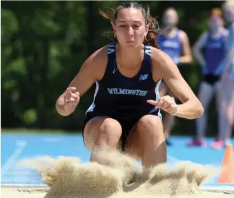  ?? LOwELL SuN fiLE ?? VICTORIES: Wilmington‘s Celia Kunis was a part of three different relay team wins yesterday to help her squad to the overall title at the Div. 4 relays.