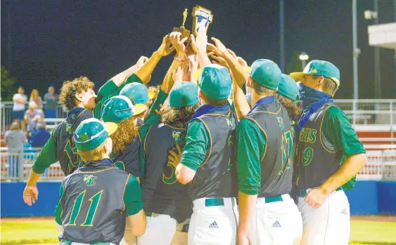  ?? ASH BAILOT/THE MORNING CALL ?? Emmaus won the District 11 6A championsh­ip with a 7-6 victory over Parkland on Tuesday night at DeSales University.