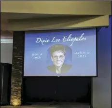  ?? JULIE DRAKE/VALLEY PRESS ?? Dixie Lee Eliopulos was remembered as a woman of integrity, dignity, loyalty, generosity and faith at her funeral on Tuesday. Eliopulos died on March 22 at the age of 84.