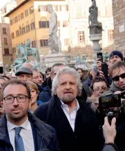  ??  ?? Restitutio­n day. Il leader M5S Beppe Grillo