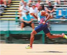  ?? AFP ?? Christian Coleman runs in the semi-finals of the men’s 200-metre final at Hornet Satdium on Sunday.