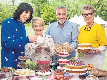  ??  ?? The new-look Great British Bake Off line-up after Channel 4 took the show from the BBC